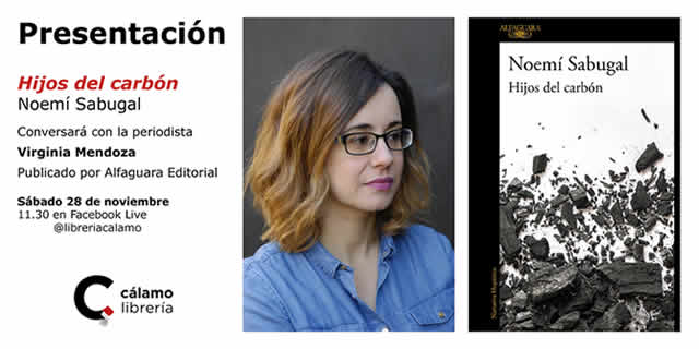 Noemí Sabugal presenta Hijos del carbón en la librería Cálamo